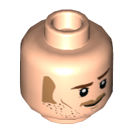 Lego hlava, tělová světlá (6223239)